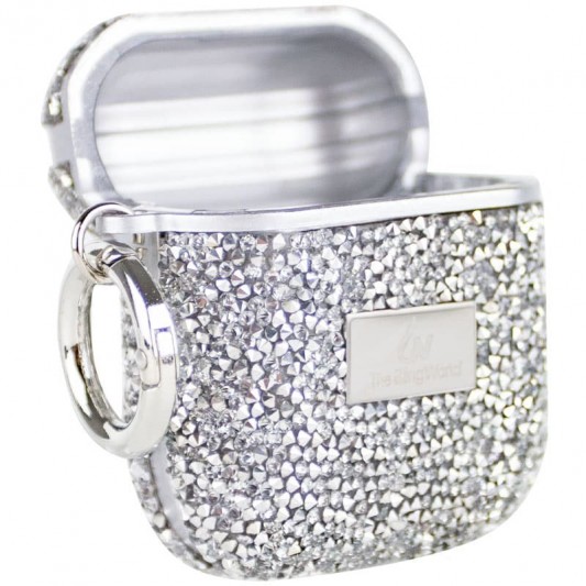 TPU чохол Bling World Rock Diamond для навушників AirPods 1/2 Срібний - зображення 3 