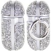 TPU чехол Bling World Rock Diamond для наушников AirPods 1/2, Серебряный