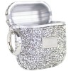 TPU чехол Bling World Rock Diamond для наушников AirPods 1/2, Серебряный