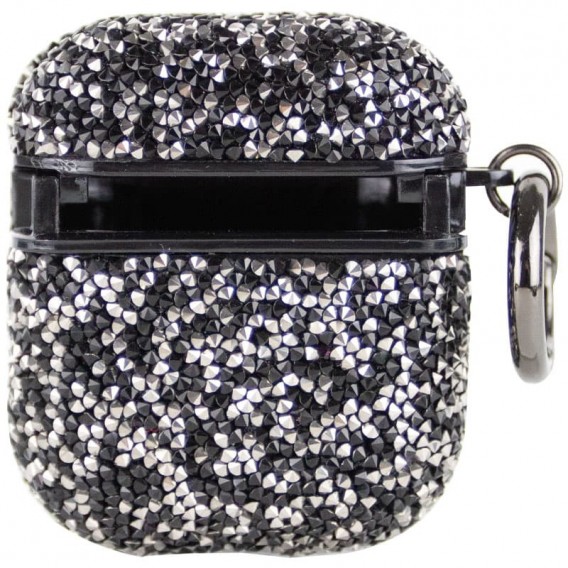 TPU чохол Bling World Rock Diamond для навушників AirPods 1/2, Чорний