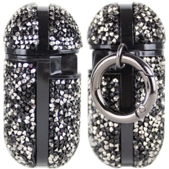 TPU чохол Bling World Rock Diamond для навушників AirPods 1/2, Чорний