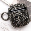 TPU чехол Bling World Rock Diamond для наушников AirPods 1/2, Черный