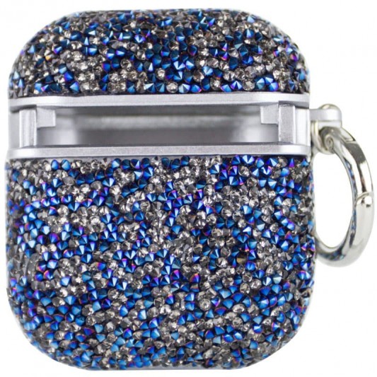 TPU чехол Bling World Rock Diamond для наушников AirPods 1/2 Синий - изображение 1