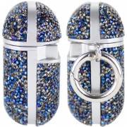 TPU чехол Bling World Rock Diamond для наушников AirPods 1/2, Синий