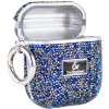 TPU чехол Bling World Rock Diamond для наушников AirPods 1/2, Синий