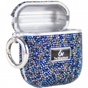 TPU чехол Bling World Rock Diamond для наушников AirPods 1/2, Синий