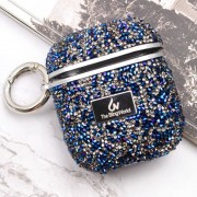 TPU чехол Bling World Rock Diamond для наушников AirPods 1/2, Синий
