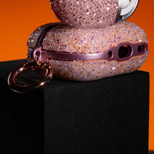 TPU чехол Bling World Rock Diamond для наушников AirPods 3 Розовый - изображение 2