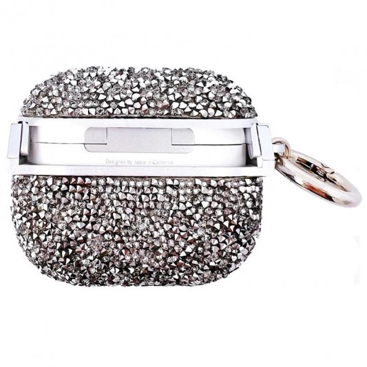 TPU чохол Bling World Rock Diamond для навушників AirPods Pro / Airpods Pro 2 Срібний - зображення 2 