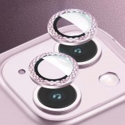 Защитное стекло Metal Shine на камеру (в упаковке) для Apple iPhone 14 (6.1") / 14 Plus (6.7"), Розовый / Pink