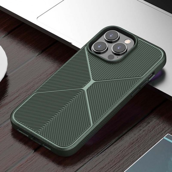 Чохол TPU BlackWood для Apple iPhone 12 Pro Max (6.7"), Зелений