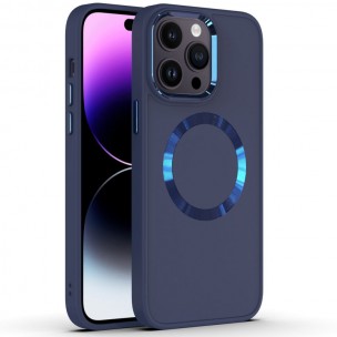 TPU чехол Bonbon Metal Style with MagSafe для Apple iPhone 13 Pro (6.1") Синий / Cosmos Blue