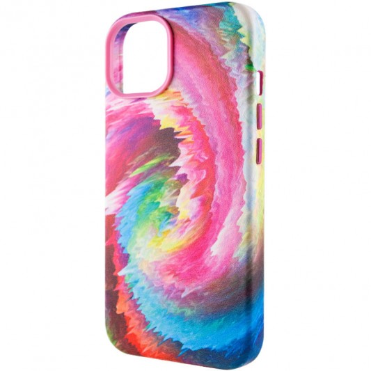 Кожаный чехол Colour Splash для Apple iPhone 11 (6.1") Pink / Blue - изображение 2