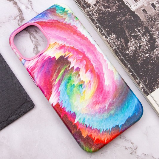 Кожаный чехол Colour Splash для Apple iPhone 11 (6.1") Pink / Blue - изображение 4