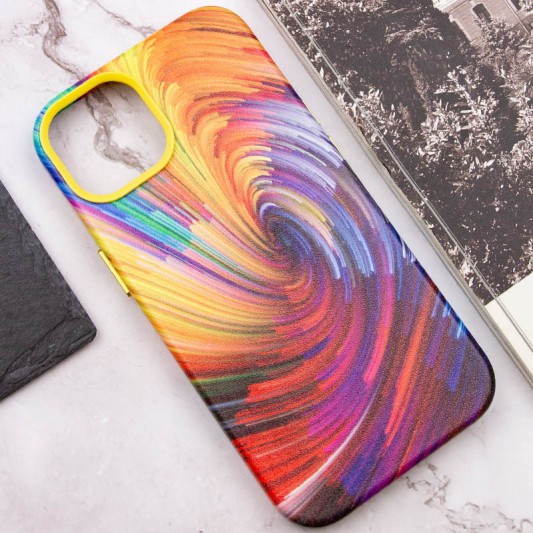 Кожаный чехол Colour Splash для Apple iPhone 11 (6.1") Orange / Red - изображение 4