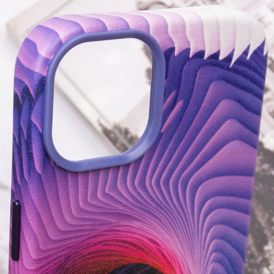 Шкіряний чохол Colour Splash для Apple iPhone 11 (6.1") Purple / Pink - зображення 5 