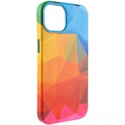 Шкіряний чохол Colour Splash для Apple iPhone 11 (6.1"), Red / Blue
