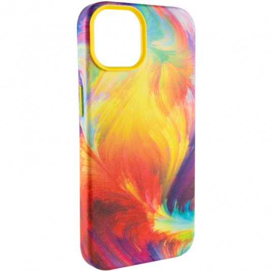 Шкіряний чохол Colour Splash для Apple iPhone 11 (6.1") Yellow / Red - зображення 1 