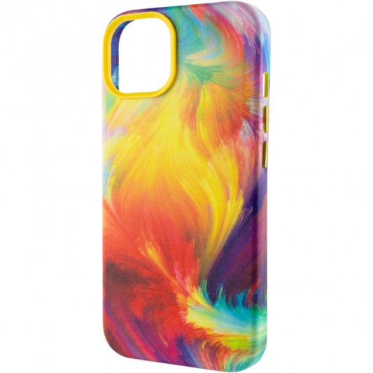 Шкіряний чохол Colour Splash для Apple iPhone 11 (6.1") Yellow / Red - зображення 2 