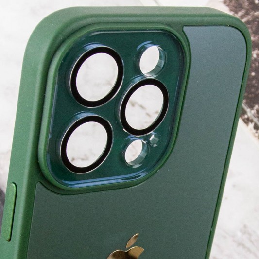 Чехол TPU+Glass Sapphire Midnight для Apple iPhone 12 Pro (6.1"), Зеленый / Forest green - изображение 5