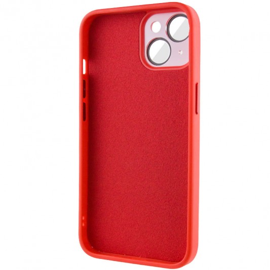 Чехол TPU+Glass Sapphire Midnight для Apple iPhone 14 (6.1"), Красный / Red - изображение 3