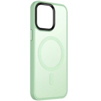 TPU+PC чохол Metal Buttons with MagSafe Colorful для Apple iPhone 14 (6.1") М'ятний / Matcha Green