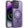 TPU+PC чохол Metal Buttons with MagSafe Colorful для Apple iPhone 14 Pro Max (6.7") Темно-фіолетовий / Dark Purple