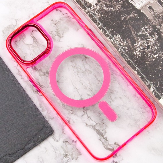 Чехол TPU Iris with MagSafe для iPhone 12 Pro Max (6.7"), Малиновый