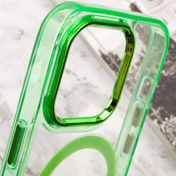 Чохол TPU Iris with MagSafe для Apple iPhone 13 Pro (6.1"), Салатовий