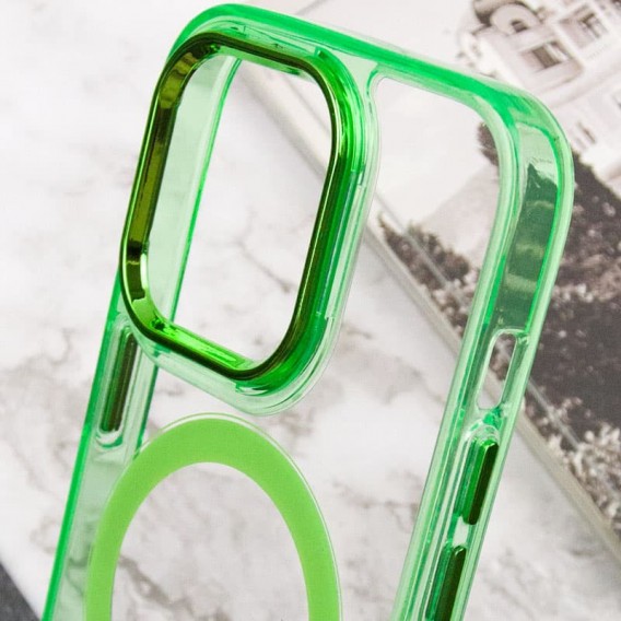 Чохол TPU Iris with MagSafe для Apple iPhone 13 Pro (6.1"), Салатовий
