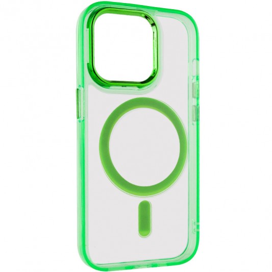 Чехол TPU Iris with MagSafe для Apple iPhone 13 Pro Max (6.7") Салатовый - изображение 1