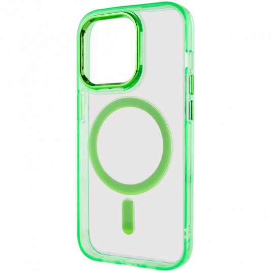 Чехол TPU Iris with MagSafe для Apple iPhone 13 Pro Max (6.7") Салатовый - изображение 2