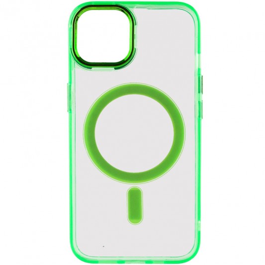 Чехол TPU Iris with MagSafe для Apple iPhone 14 (6.1") Салатовый