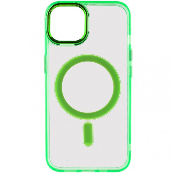 Чехол TPU Iris with MagSafe для Apple iPhone 14 (6.1") Салатовый