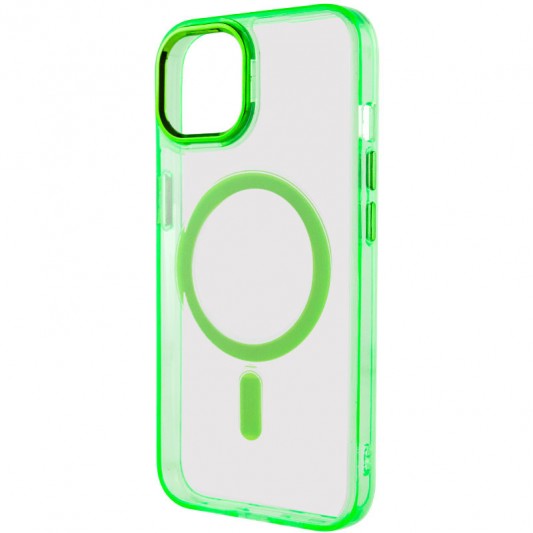 Чехол TPU Iris with MagSafe для Apple iPhone 14 (6.1") Салатовый - изображение 2