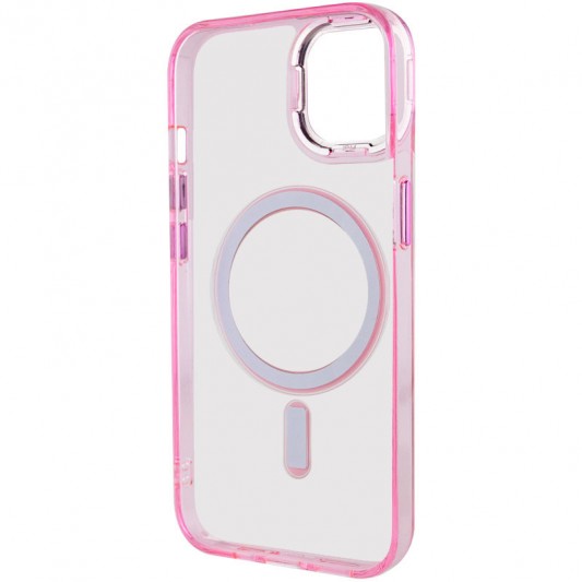 Чехол TPU Iris with MagSafe для Apple iPhone 14 (6.1") Розовый - изображение 3