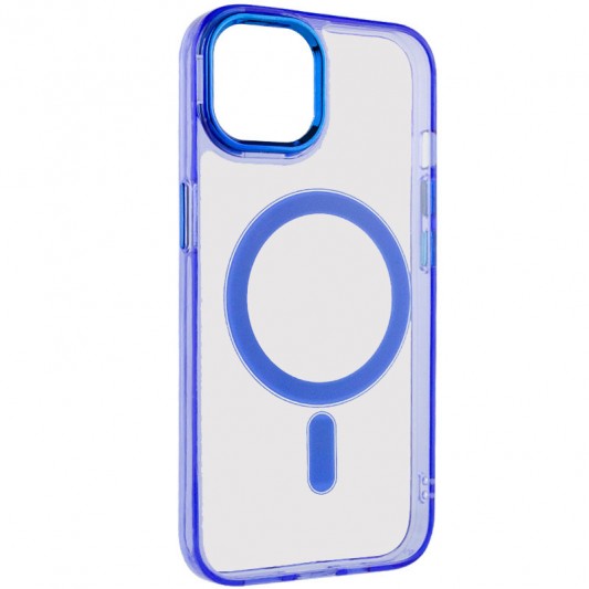 Чехол TPU Iris with MagSafe для Apple iPhone 14 (6.1") Синий - изображение 1