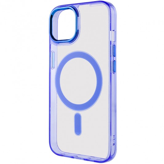 Чехол TPU Iris with MagSafe для Apple iPhone 14 (6.1") Синий - изображение 2