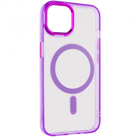 Чехол TPU Iris with MagSafe для Apple iPhone 14 (6.1") Фиолетовый - изображение 1