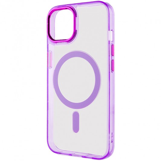 Чехол TPU Iris with MagSafe для Apple iPhone 14 (6.1") Фиолетовый - изображение 2