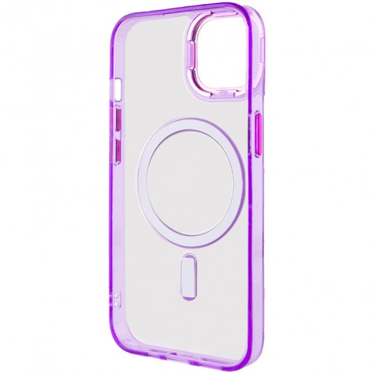 Чехол TPU Iris with MagSafe для Apple iPhone 14 (6.1") Фиолетовый - изображение 3