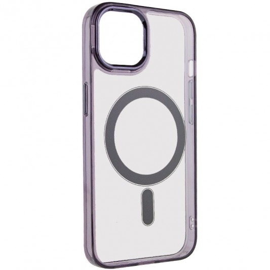 Чехол TPU Iris with MagSafe для Apple iPhone 14 (6.1") Черный - изображение 1