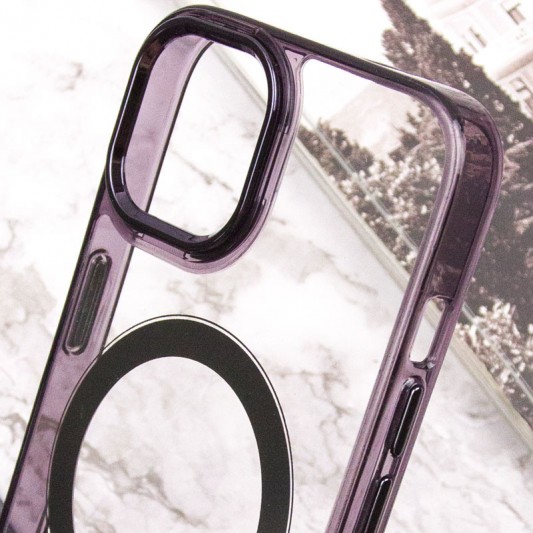 Чехол TPU Iris with MagSafe для Apple iPhone 14 (6.1") Черный - изображение 6