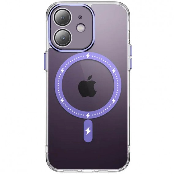 Чехол TPU+PC Colorful with MagSafe для Apple iPhone 12 (6.1"), Purple