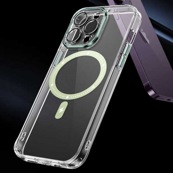 Чехол TPU+PC Colorful with MagSafe для Apple iPhone 13 Pro (6.1"), Green