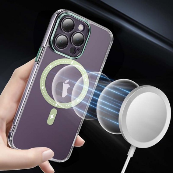 Чехол TPU+PC Colorful with MagSafe для Apple iPhone 13 Pro (6.1"), Green