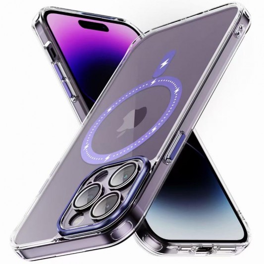 Чехол TPU+PC Colorful with MagSafe для Apple iPhone 13 Pro (6.1") Purple - изображение 1