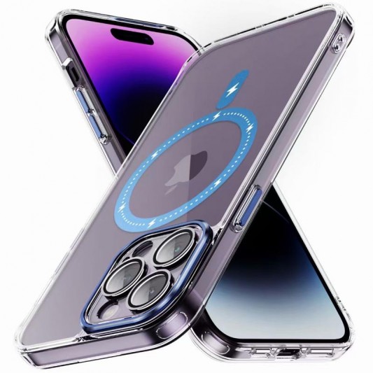 Чехол TPU+PC Colorful with MagSafe для Apple iPhone 13 Pro Max (6.7") Blue - изображение 1