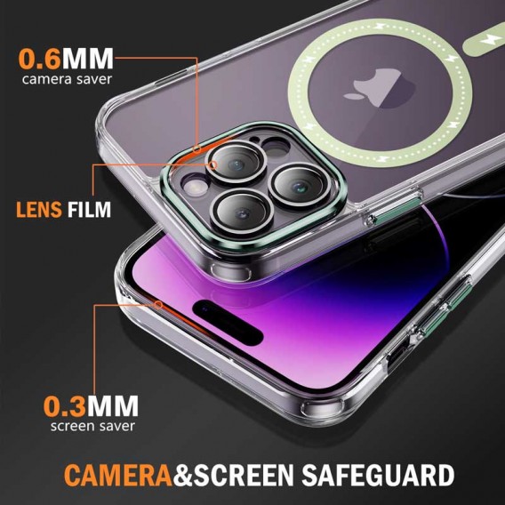 Чохол TPU+PC Colorful with MagSafe для Apple iPhone 13 Pro Max (6.7"), Green