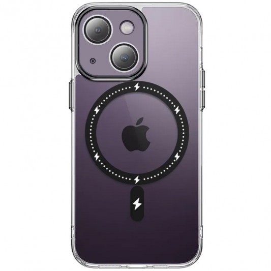Чехол TPU+PC Colorful with MagSafe для Apple iPhone 14 (6.1") Black